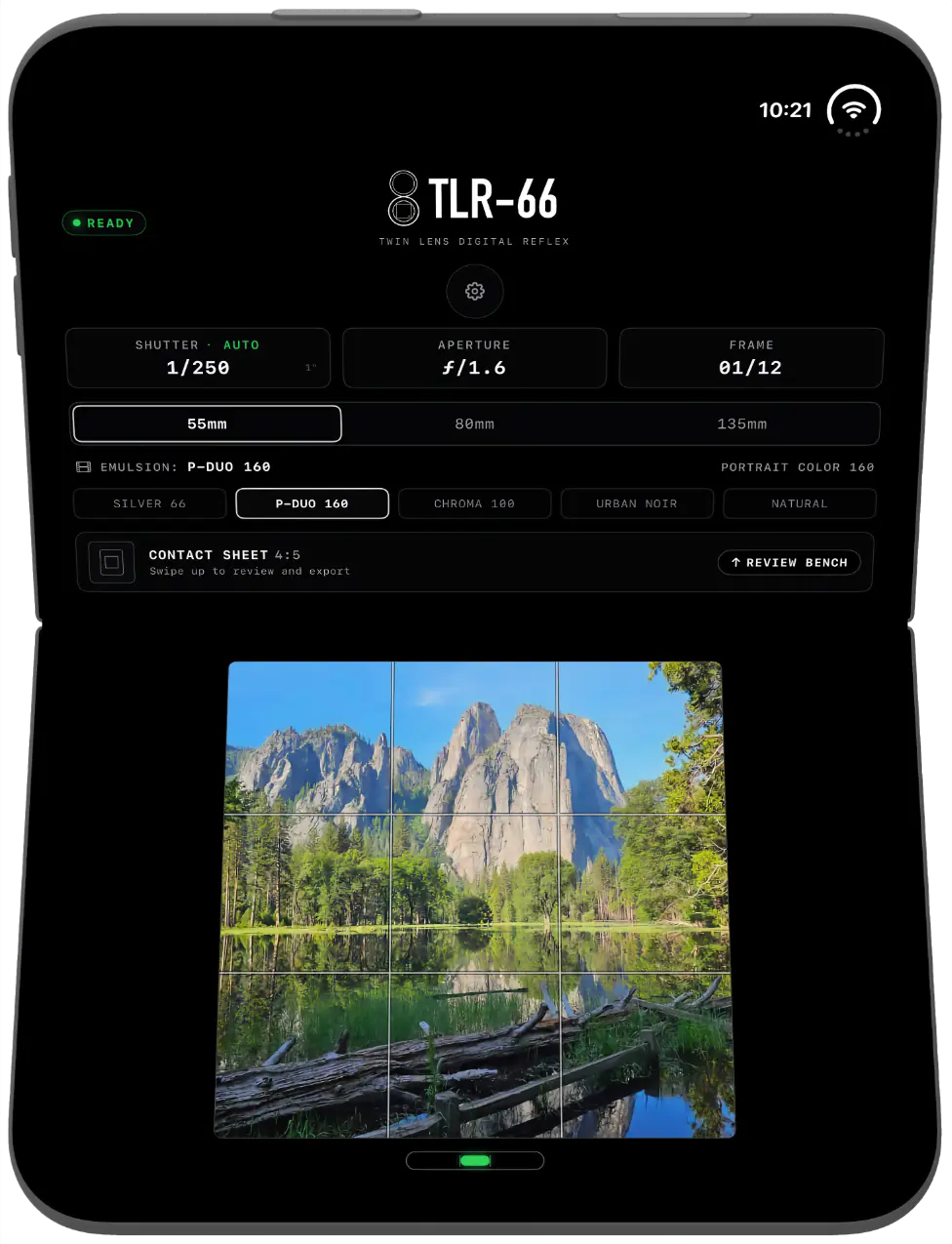 TLR 66 on iPhone Duo trasp